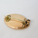 George III 9ct Rose Gold & Woven Hair Mourning Pendant Antique c1820