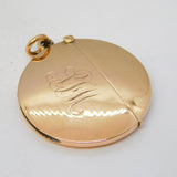 Edwardian 9ct Rose Gold Circular Vesta Case Antique 1903 Chester