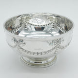 George III Sterling Silver Swags & Bow Pattern Rose Bowl Antique 1803 London