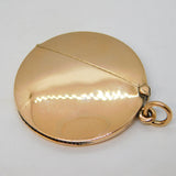 Edwardian 9ct Rose Gold Circular Vesta Case Antique 1903 Chester