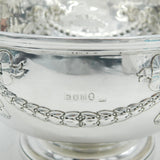 George III Sterling Silver Swags & Bow Pattern Rose Bowl Antique 1803 London