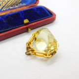 Victorian 15ct Gold & Faceted Citrine Spinning Fob Pendant AF Antique c1900
