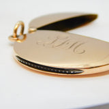 Edwardian 9ct Rose Gold Circular Vesta Case Antique 1903 Chester
