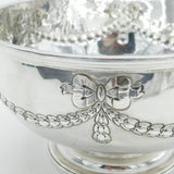 George III Sterling Silver Swags & Bow Pattern Rose Bowl Antique 1803 London