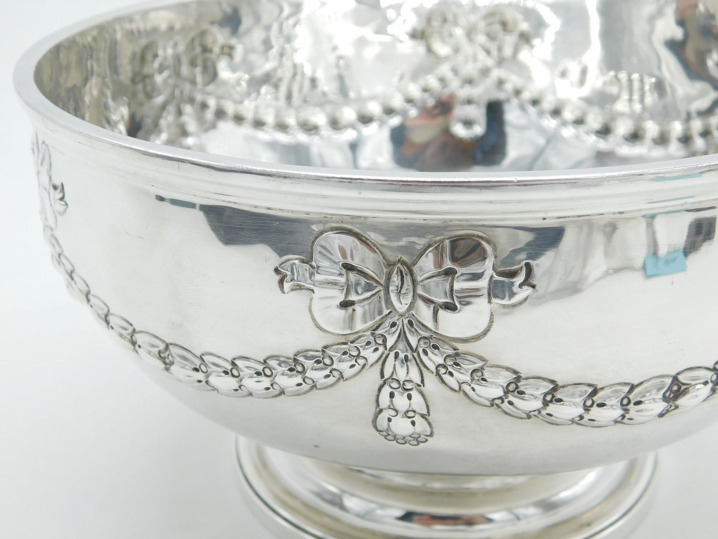 George III Sterling Silver Swags & Bow Pattern Rose Bowl Antique 1803 London