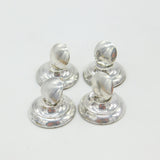 Edwardian Set of 4 Sterling Silver Menu Holders or Place Settings 1909 Antique