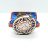 Georgian Bilston Enamel Patch Box 'The Gift Of A Friend' Antique c1800 AF