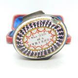 Georgian Bilston Enamel Patch Box 'The Gift Of A Friend' Antique c1800 AF