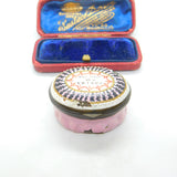 Georgian Bilston Enamel Patch Box 'The Gift Of A Friend' Antique c1800 AF