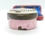 Georgian Bilston Enamel Patch Box 'The Gift Of A Friend' Antique c1800 AF
