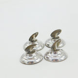 Edwardian Set of 4 Sterling Silver Menu Holders or Place Settings 1909 Antique