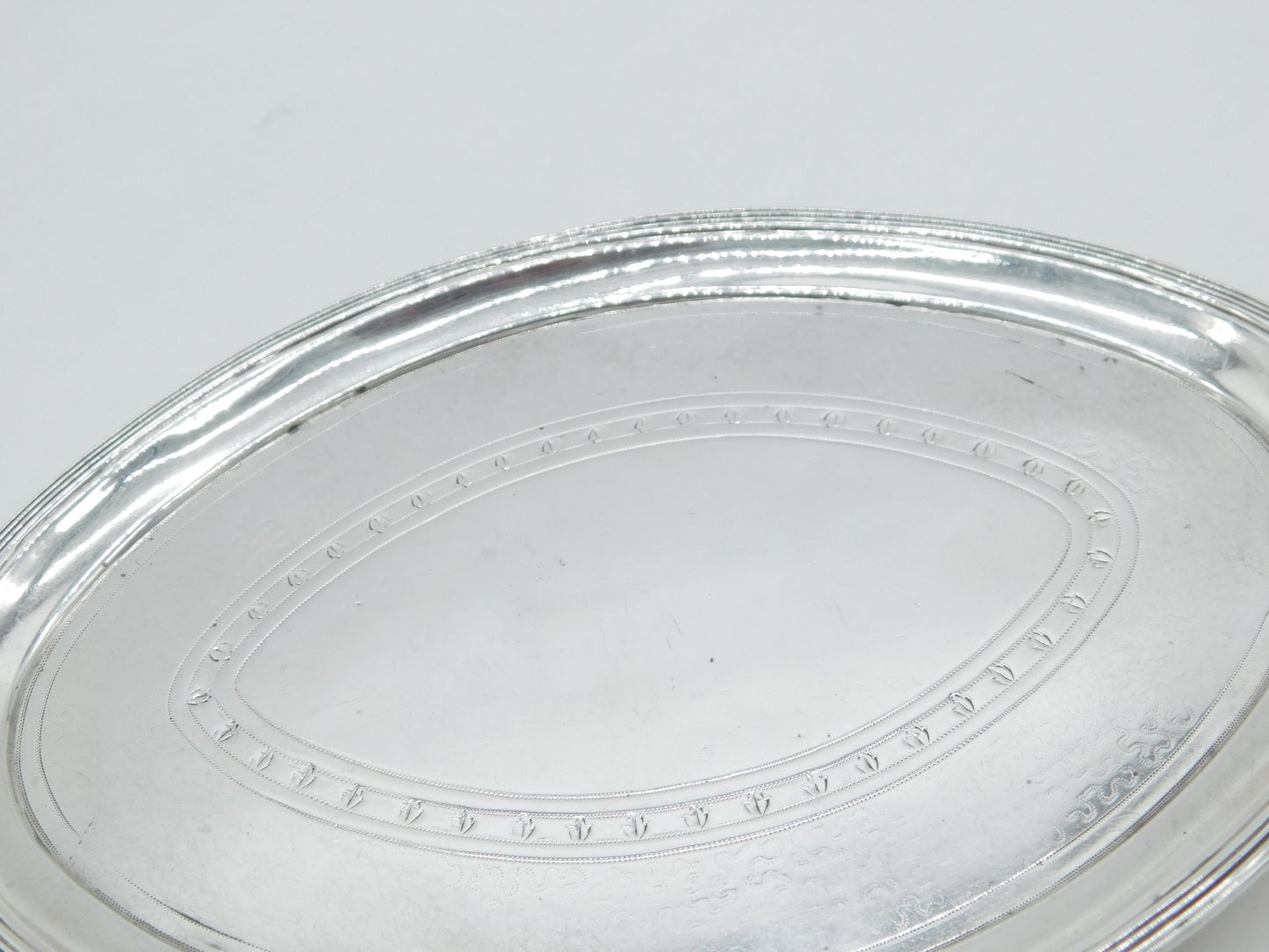 George III Sterling Silver Bright Cut Teapot Stand Antique 1794 London