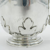 Edwardian Sterling Silver Acanthus Pattern Christening Mug Antique 1904 London