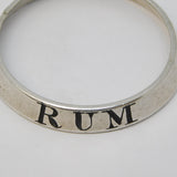 George III Sterling Silver Rum Bottle or Decanter Rim Label Antique c1790