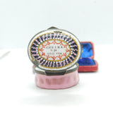 Georgian Bilston Enamel Patch Box 'The Gift Of A Friend' Antique c1800 AF