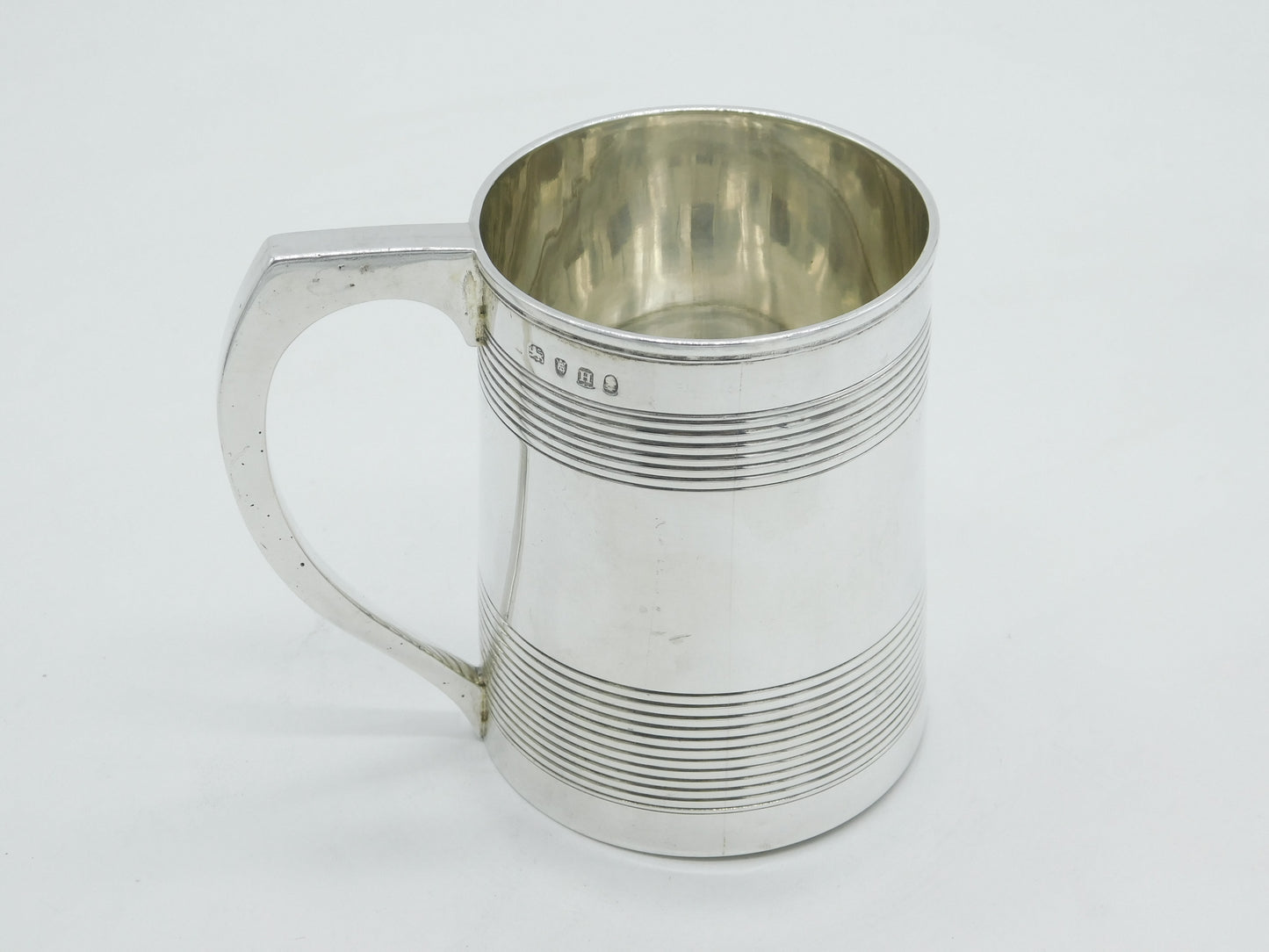 George III Sterling Silver Monogram One Pint Tankard Antique 1803 London