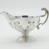 Edwardian Sterling Silver Acanthus Pattern Cream Jug Antique 1904 Sheffield