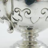 Edwardian Sterling Silver Acanthus Pattern Cream Jug Antique 1904 Sheffield