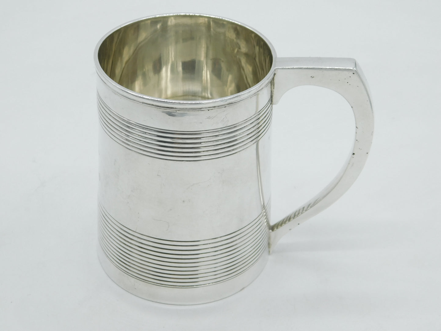 George III Sterling Silver Monogram One Pint Tankard Antique 1803 London