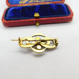 Austro-Hungarian Victorian 9ct Gold & Bohemian Garnet Floral Brooch Antique