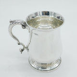 Edwardian Sterling Silver Baluster Form Pint Tankard Antique 1904 London