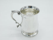 Edwardian Sterling Silver Baluster Form Pint Tankard Antique 1904 London