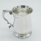Edwardian Sterling Silver Baluster Form Pint Tankard Antique 1904 London