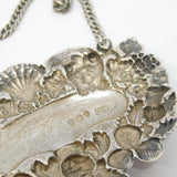 George III Sterling Silver Symbols of UK Port Decanter Label Antique 1819