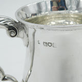 Edwardian Sterling Silver Baluster Form Pint Tankard Antique 1904 London