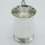 Edwardian Sterling Silver Baluster Form Pint Tankard Antique 1904 London