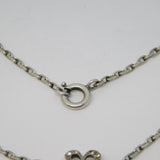 19th Century .900 Silver Paste Set Lavalier Drop Necklace Antique c1880