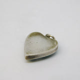 Victorian Scottish Sterling Silver & Malachite Sweetheart Pendant Antique c1860
