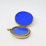 Victorian Rolled Gold & Enamel Sweetheart Locket Pendant Antique c1880