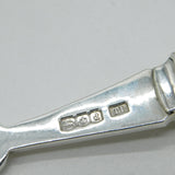 Boxed Sterling Silver Fried Egg Spatula Flipper Antique 1921 Sheffield Art Deco
