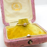 9ct Yellow Gold & 0.2ct Diamond Set Solitaire Ring Vintage c1990 Birmingham