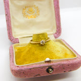 9ct Yellow Gold & 0.2ct Diamond Set Solitaire Ring Vintage c1990 Birmingham