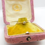 9ct Yellow Gold & 0.2ct Diamond Set Solitaire Ring Vintage c1990 Birmingham