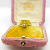 9ct Yellow Gold & 0.2ct Diamond Set Solitaire Ring Vintage c1990 Birmingham