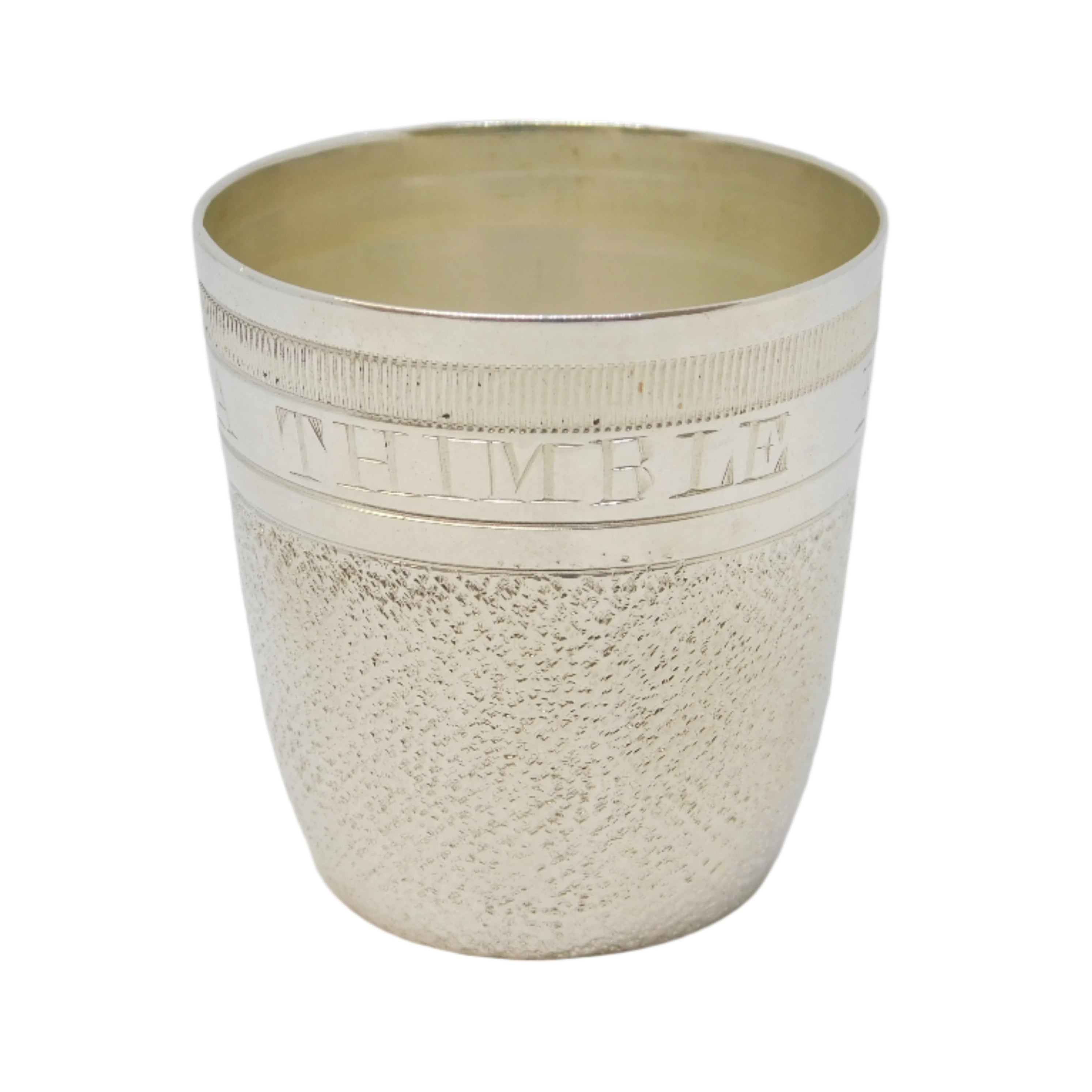 Antique Silver Thimble Shot Cup Novelty