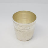 Edwardian Novelty Silver Plated 'Just a Thimble Full' Whisky Shot Cup Antique c1910