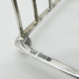 Set of Four Sterling Silver Toast Racks Antique 1919 Sheffield Art Deco