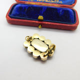 Georgian 9ct Gold, Amethyst & Seed Pearl Mourning Pendant Antique c1820