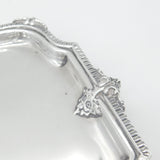 Edwardian Sterling Silver Floral Edged Salver Dish 1907 London Mappin & Webb