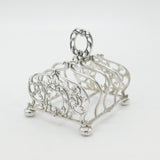 Victorian Sterling Silver Ornate Floral Toast Rack 1901 Sheffield Antique