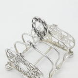 Victorian Sterling Silver Ornate Floral Toast Rack 1901 Sheffield Antique