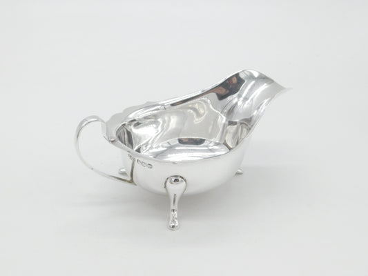 Sterling Silver Paw Foot Sauce or Gravy Boat 1966 Sheffield Vintage Viner's