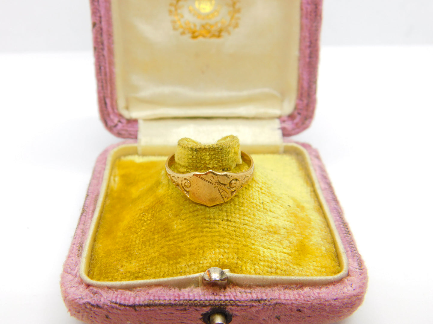 9ct Yellow Gold Essential Antique Style Signet Ring 1977 Birmingham Vintage