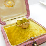 9ct Yellow Gold Essential Antique Style Signet Ring 1977 Birmingham Vintage