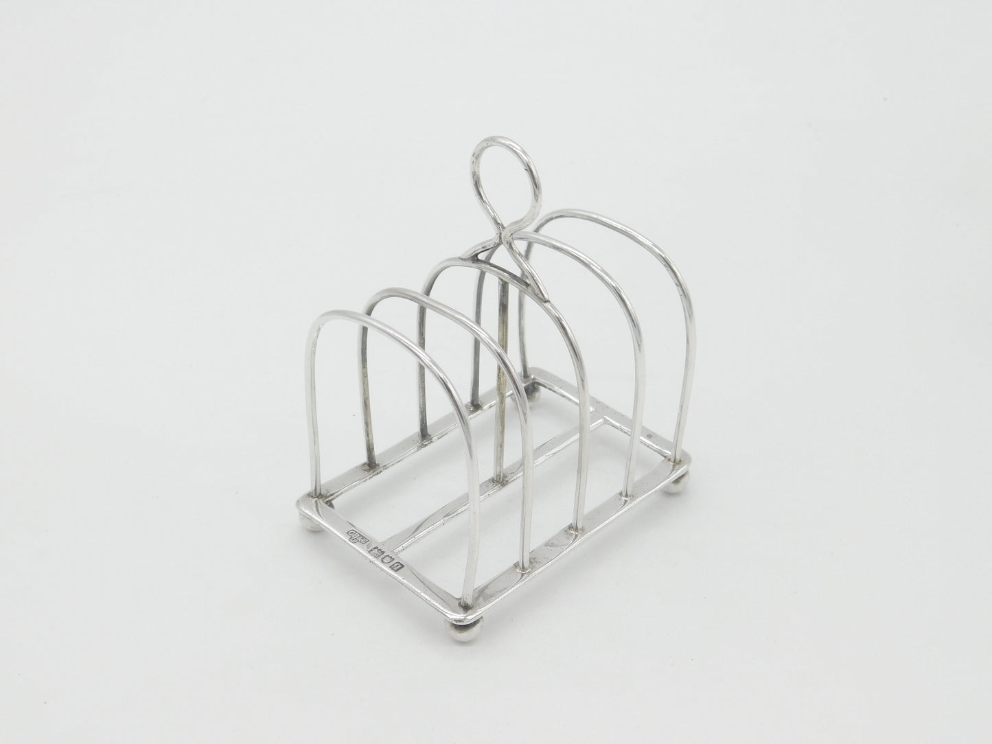 Sterling Silver Four Part Toast Rack London 1911 Antique Art Deco Corke Bros.