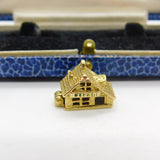 9ct Yellow Gold & Enamel Family at the Dinner Table Opening Charm Vintage